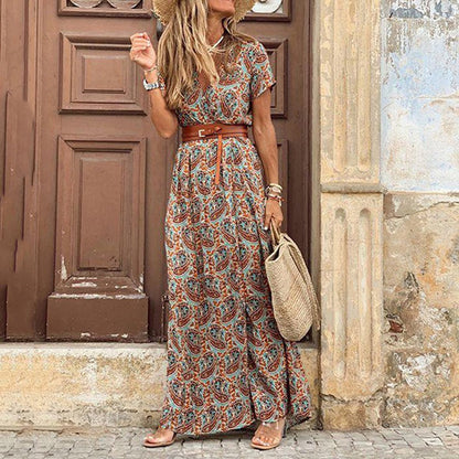 Vestido Maxilargo Boho-Estilo