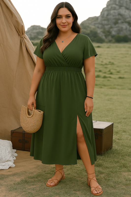 Vestido Moldura-Esbelta Midi