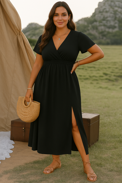 Vestido Moldura-Esbelta Midi