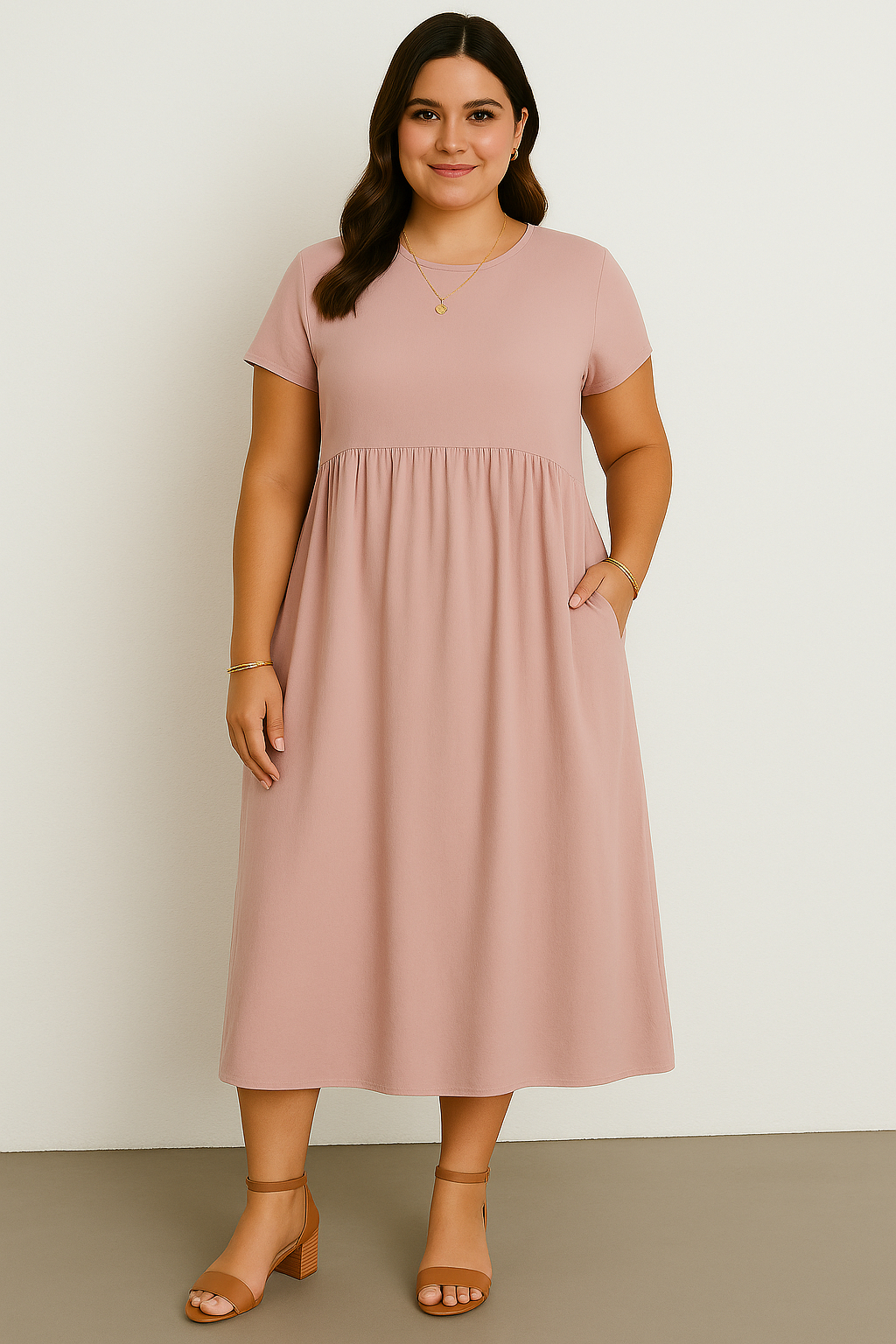 Vestido Verde Confort-Casual