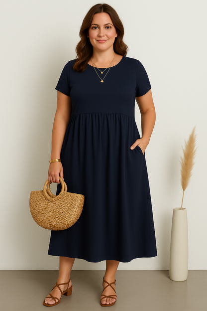 Vestido Verde Confort-Casual