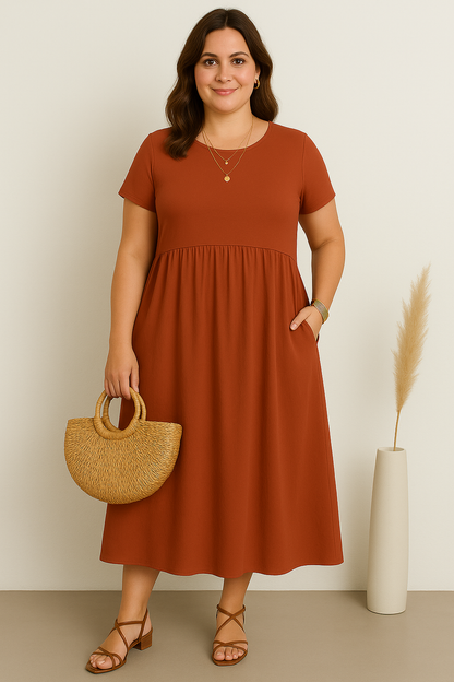 Vestido Verde Confort-Casual