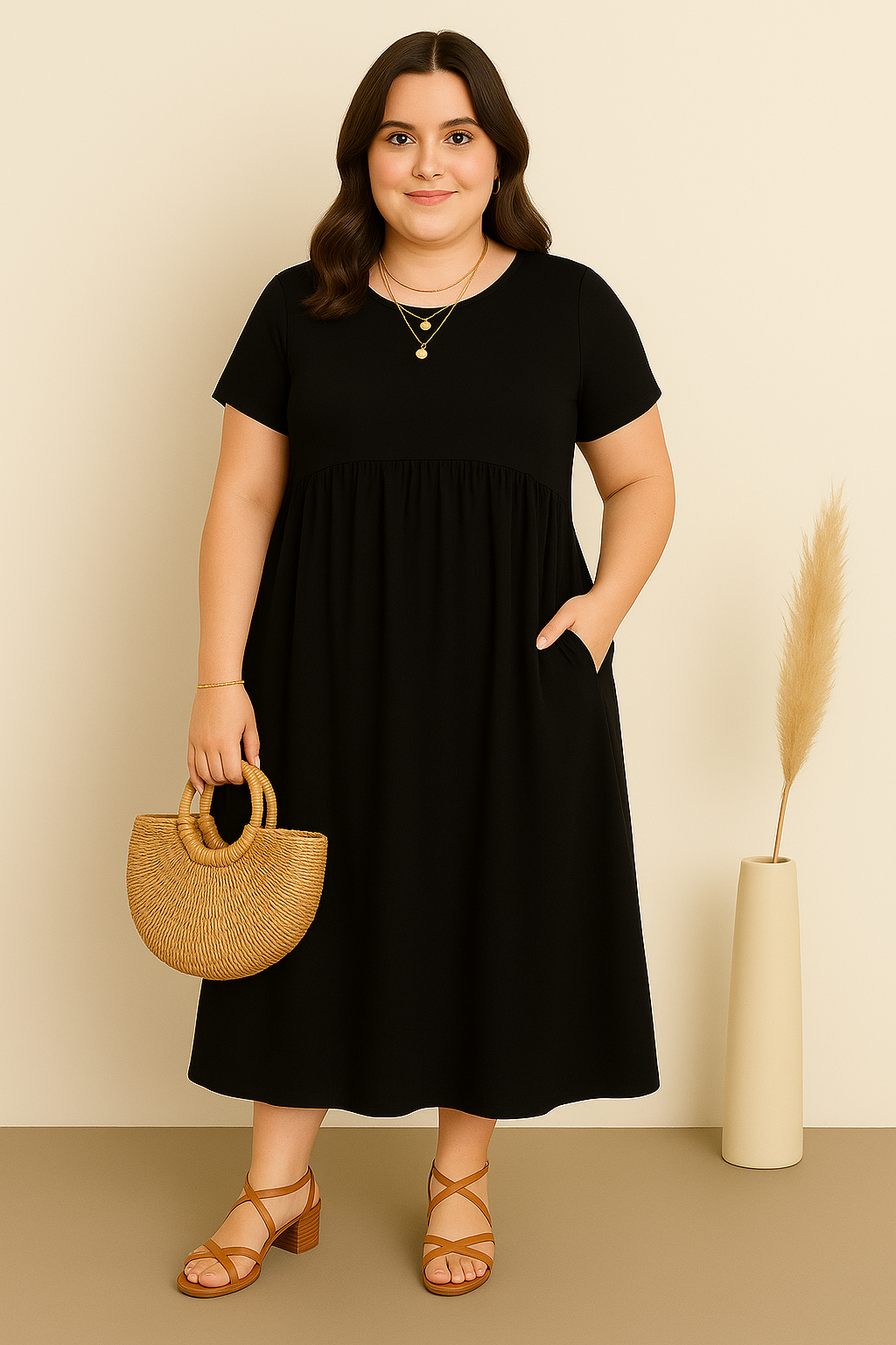 Vestido Verde Confort-Casual
