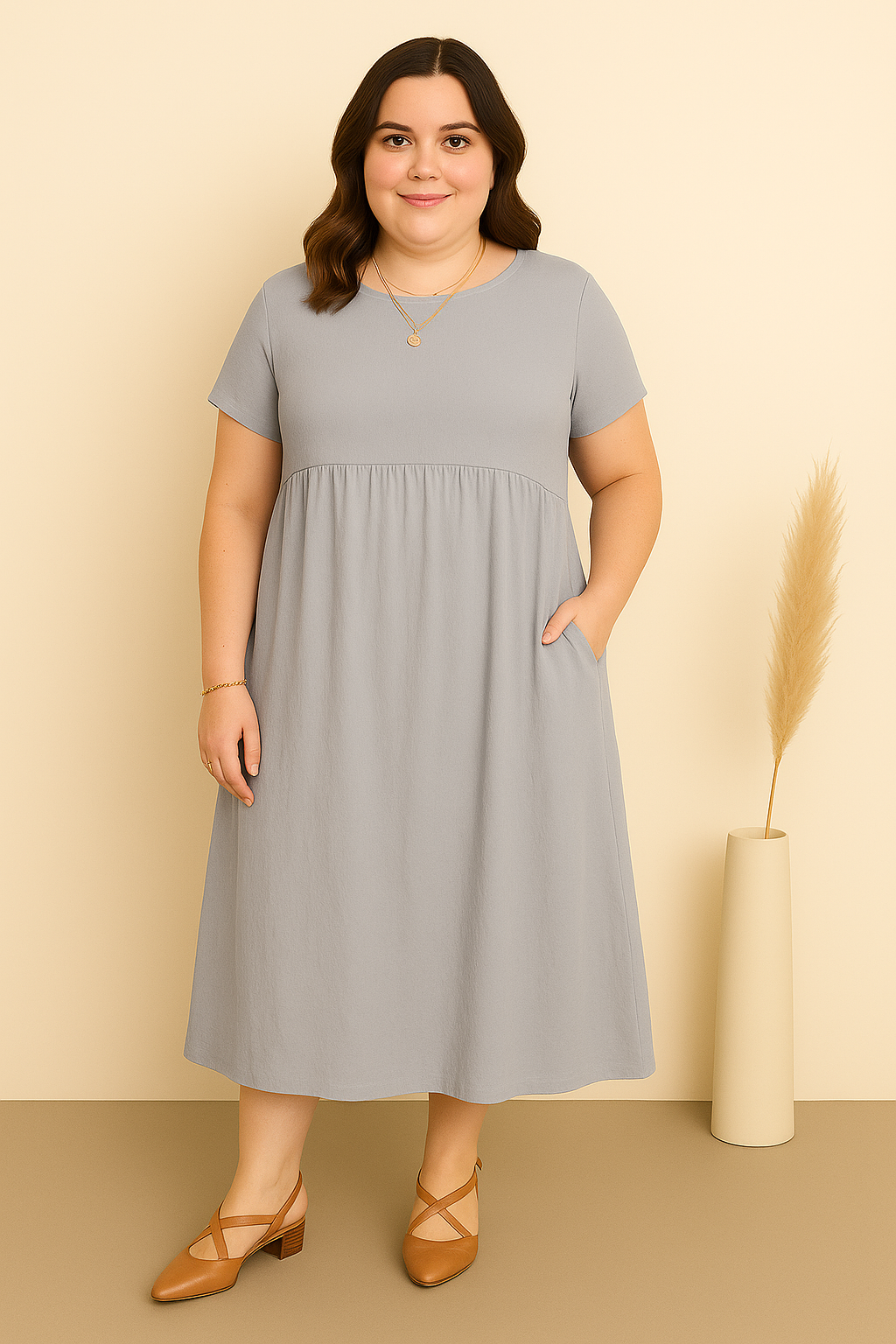 Vestido Verde Confort-Casual