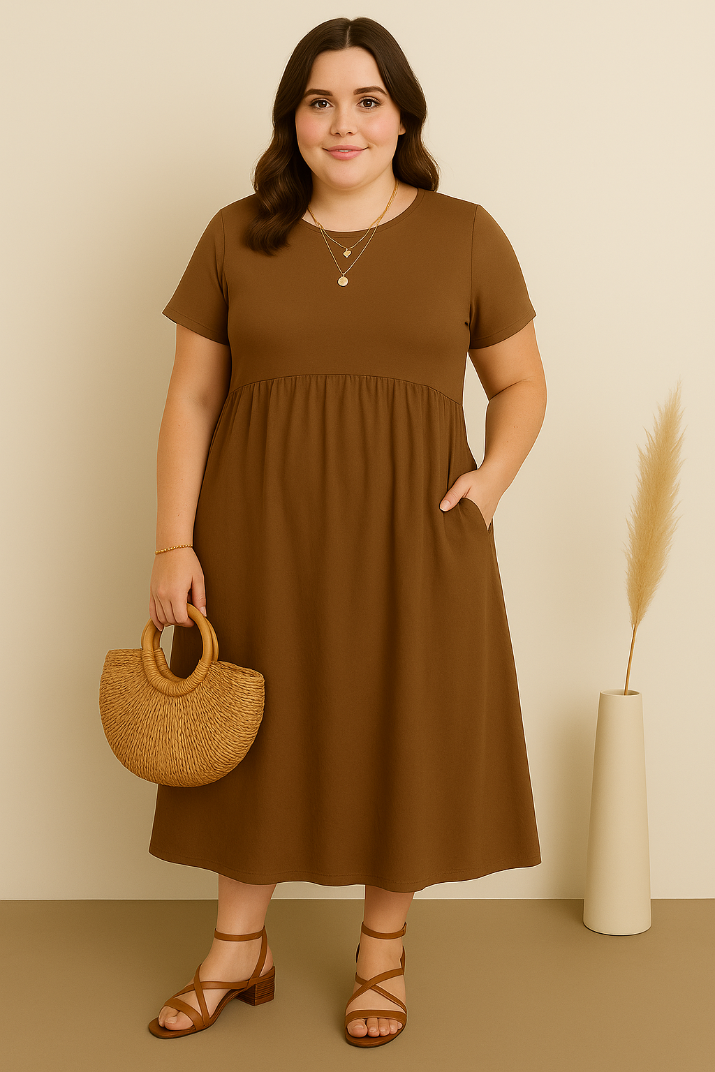 Vestido Verde Confort-Casual