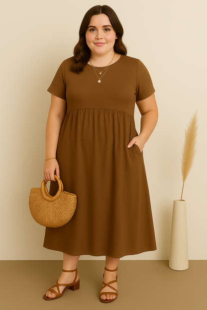 Vestido Verde Confort-Casual