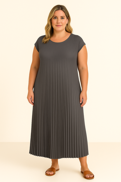 Vestido-Plegado Comodidad Fluyente