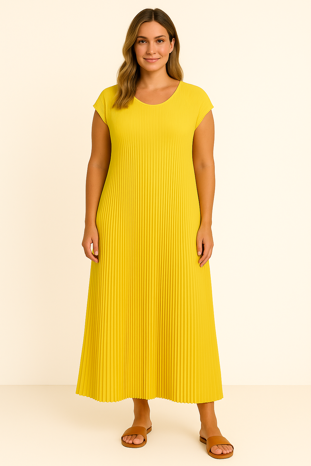 Vestido-Plegado Comodidad Fluyente