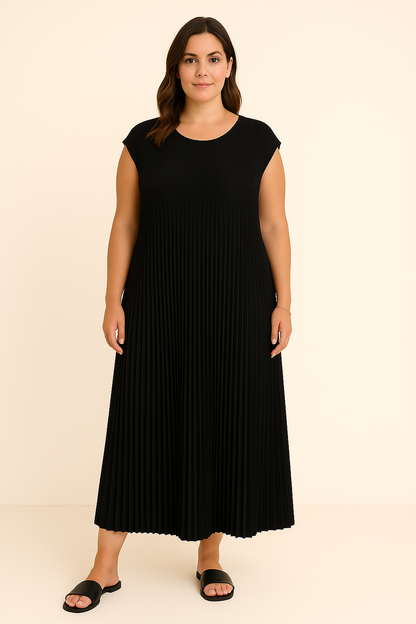 Vestido-Plegado Comodidad Fluyente