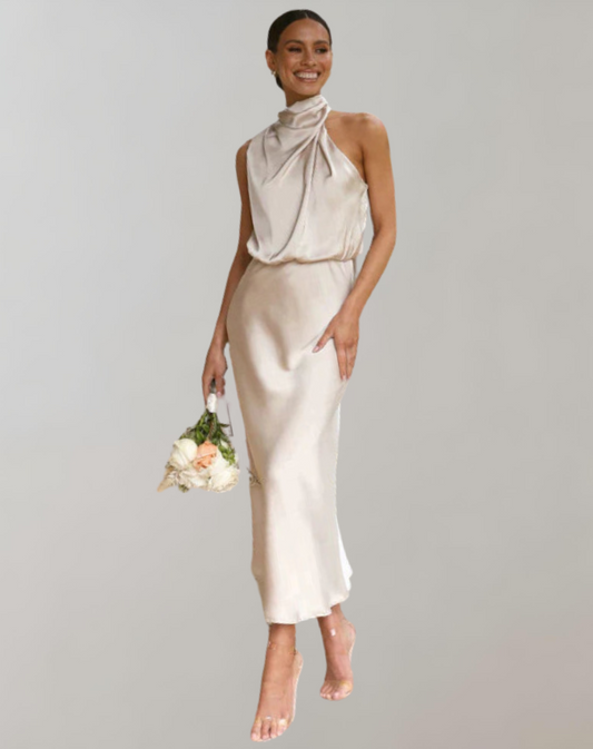 Elegante Glanz Maxikleid