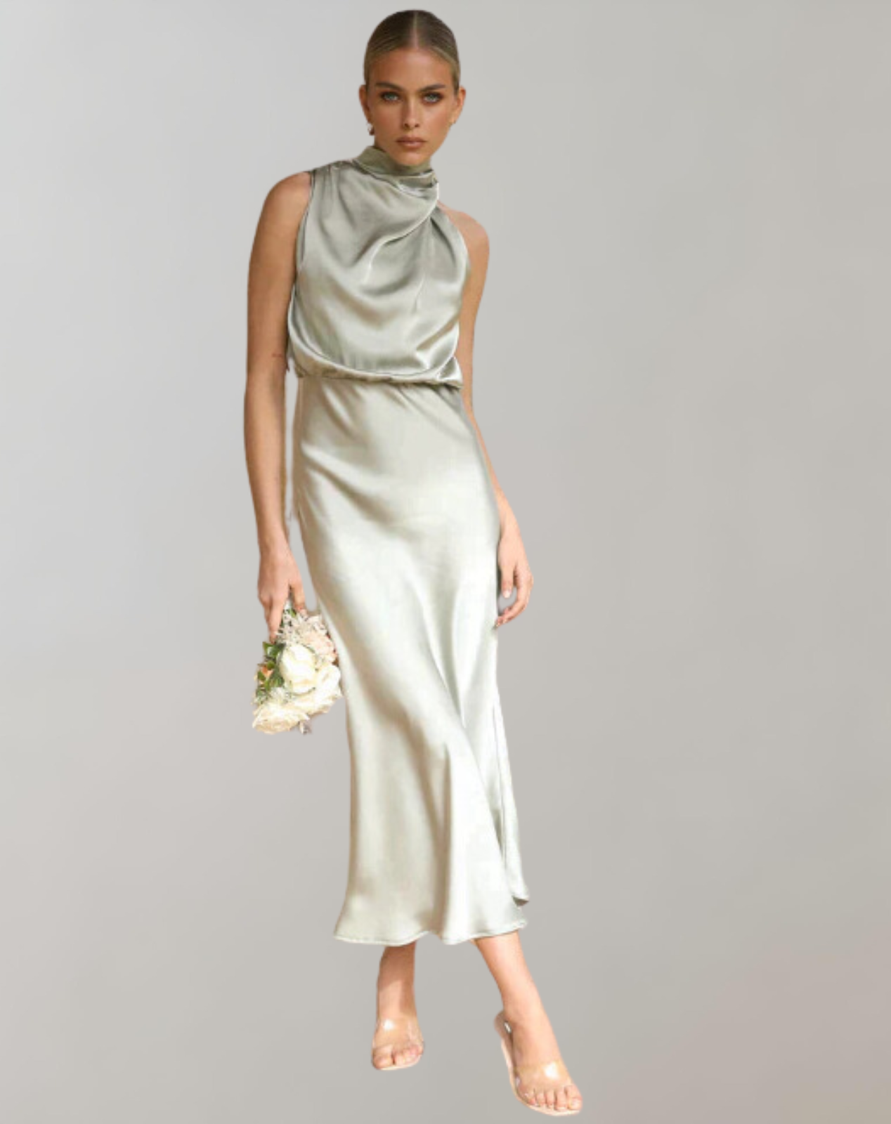 Elegante Glanz Maxikleid