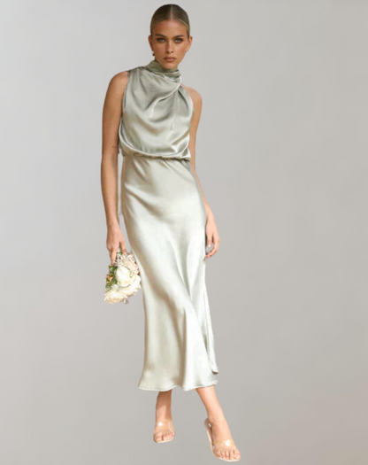 Elegante Glanz Maxikleid
