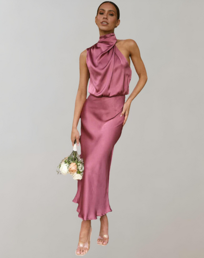 Elegante Glanz Maxikleid
