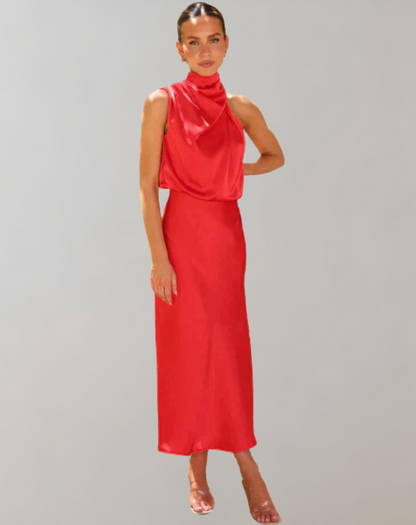 Elegante Glanz Maxikleid