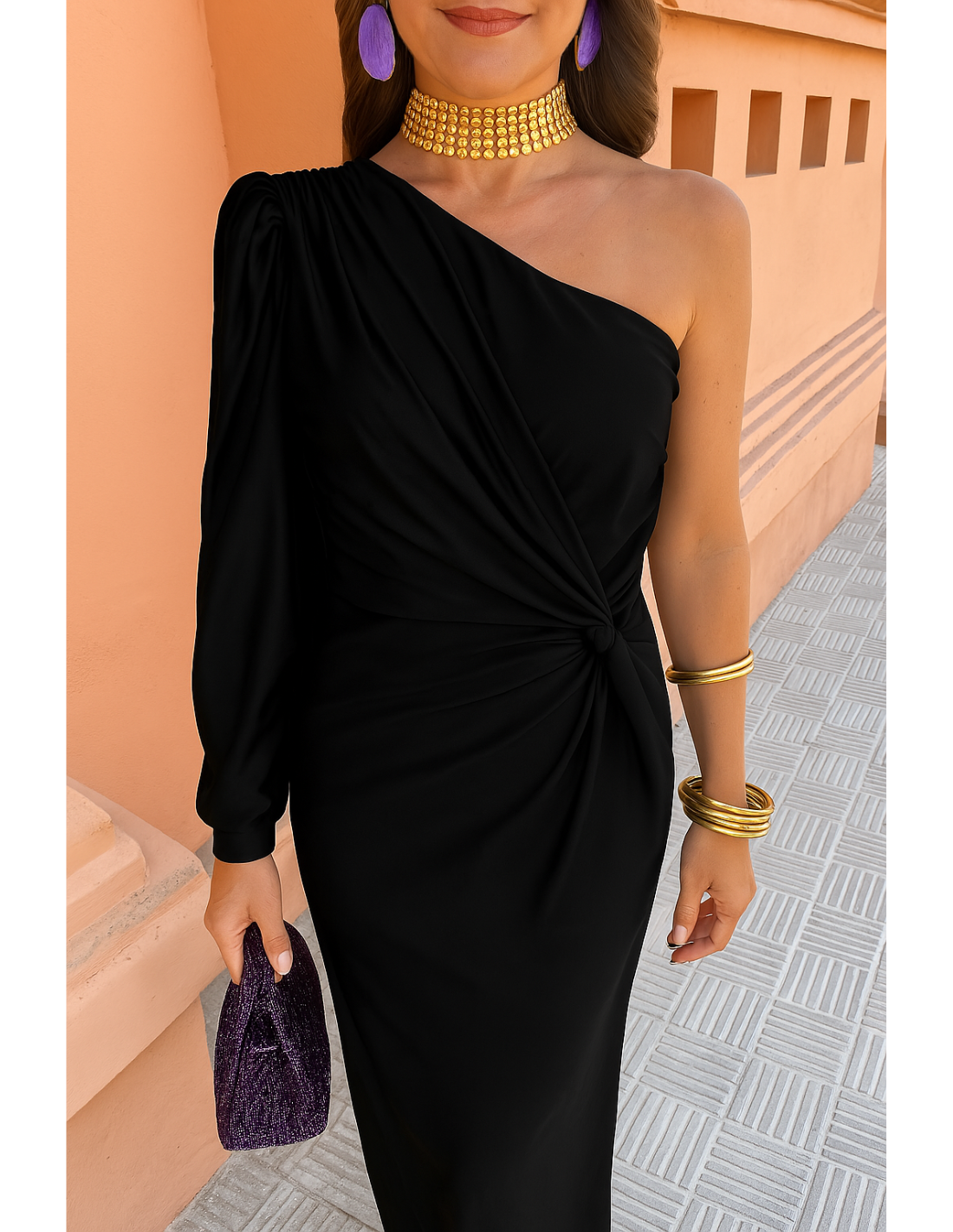 Elegancia-One-Shoulder-Kleid