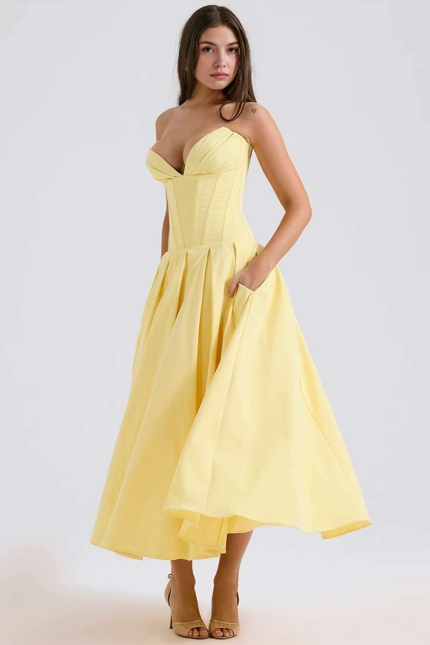 Elegant Tulle Midi Dress