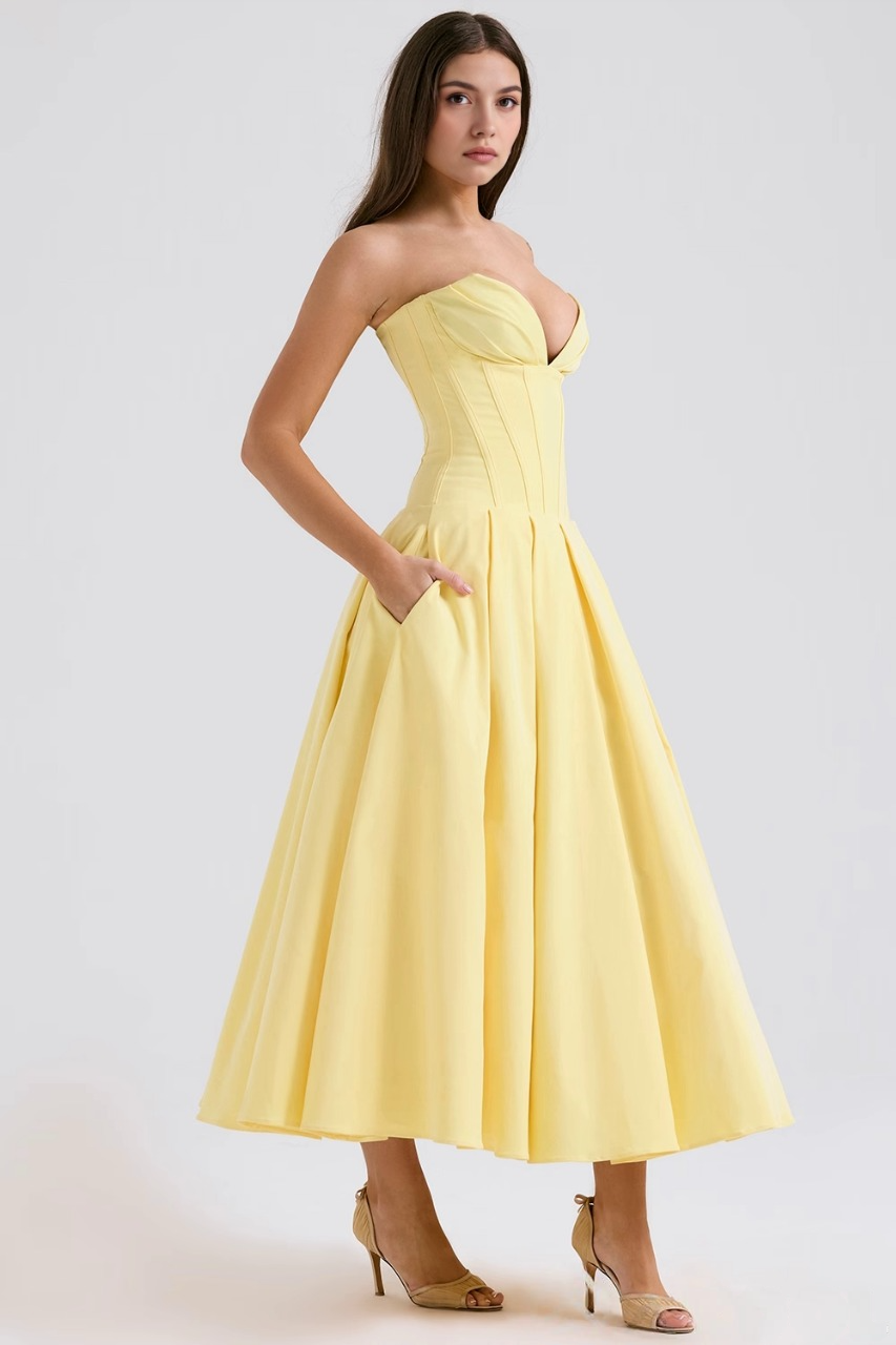 Elegant Tulle Midi Dress