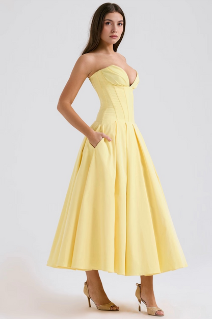Elegant Tulle Midi Dress