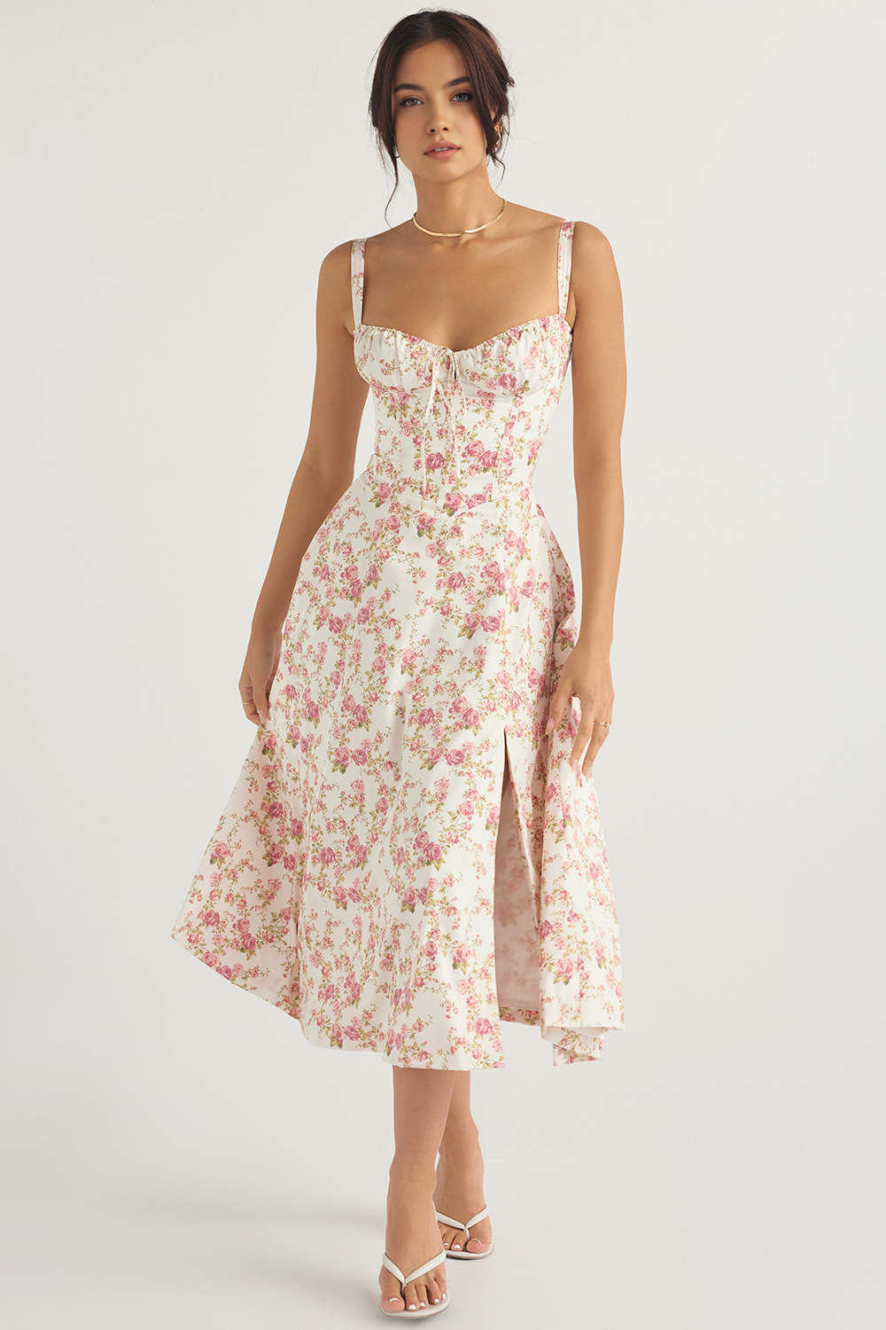 Vintage-Fit Midi Dress