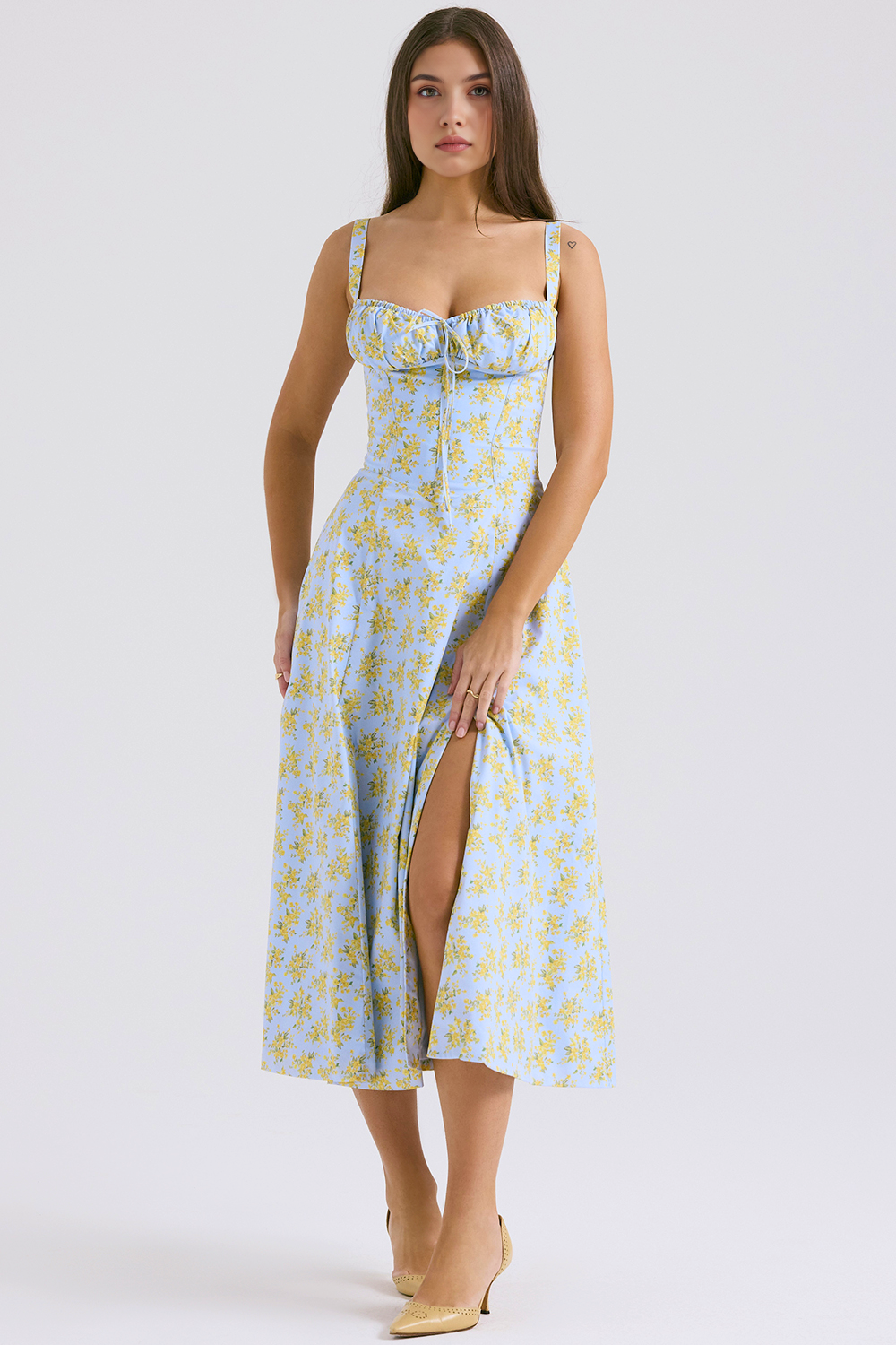 Vintage-Fit Midi Dress