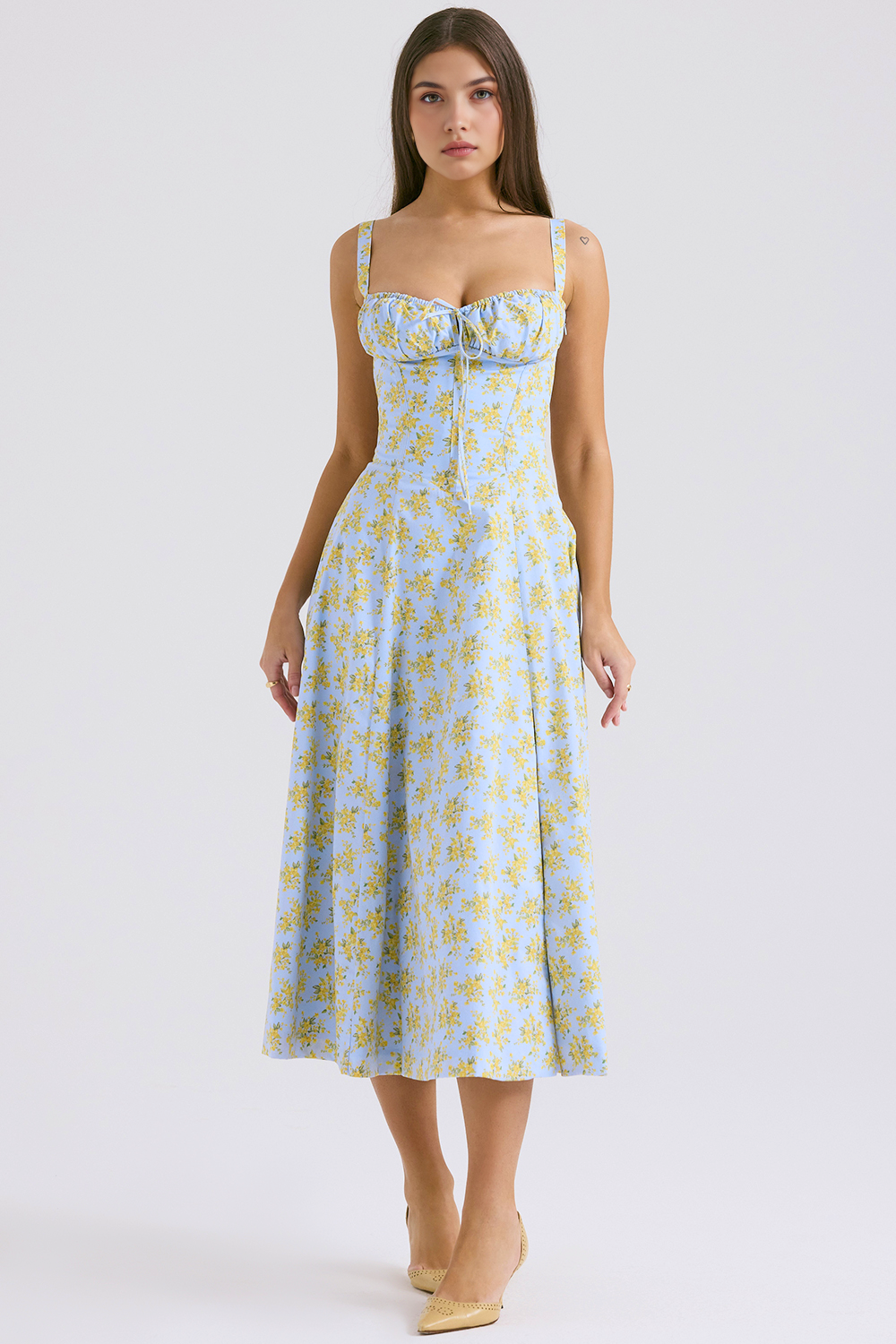 Vintage-Fit Midi Dress