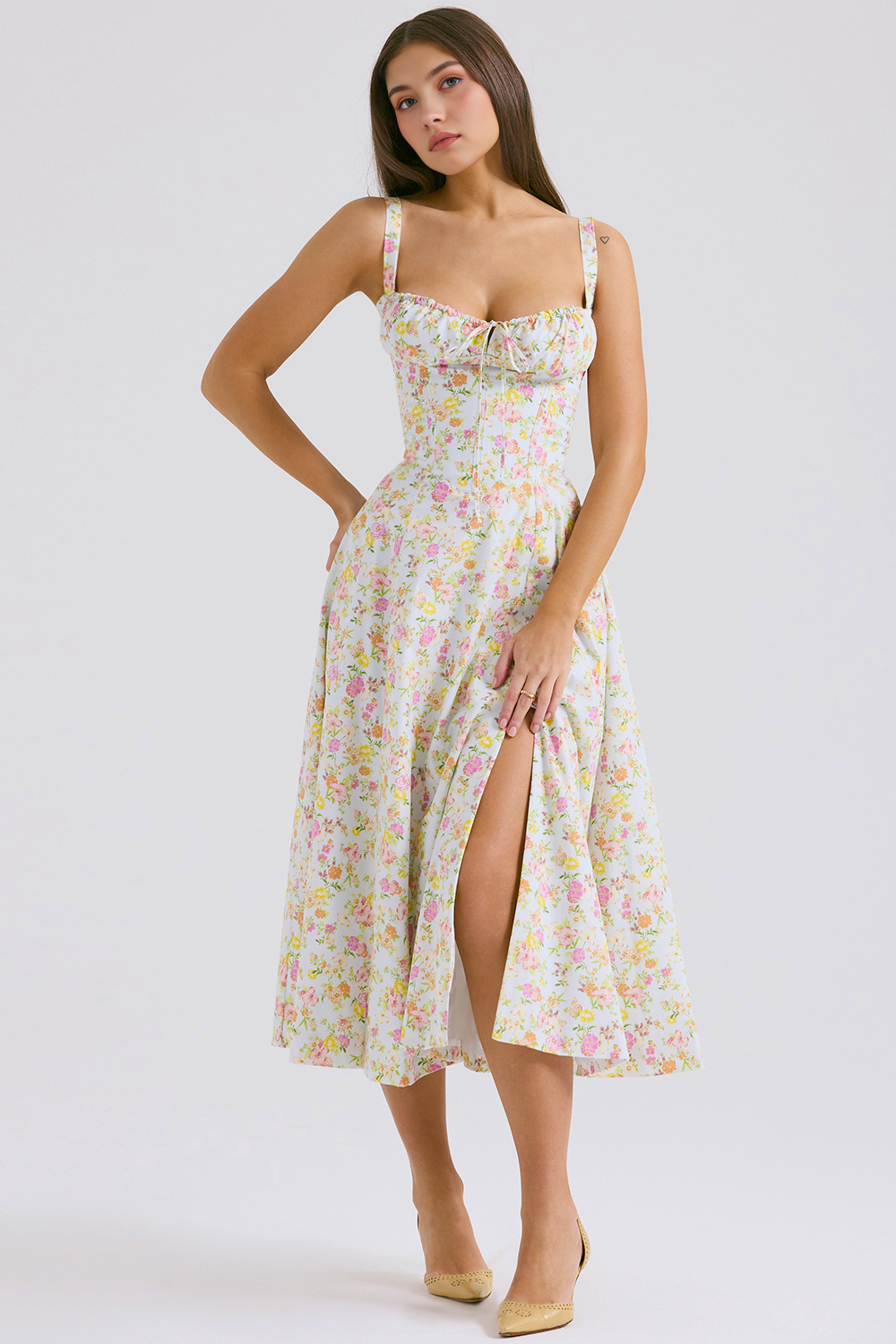 Vintage-Fit Midi Dress