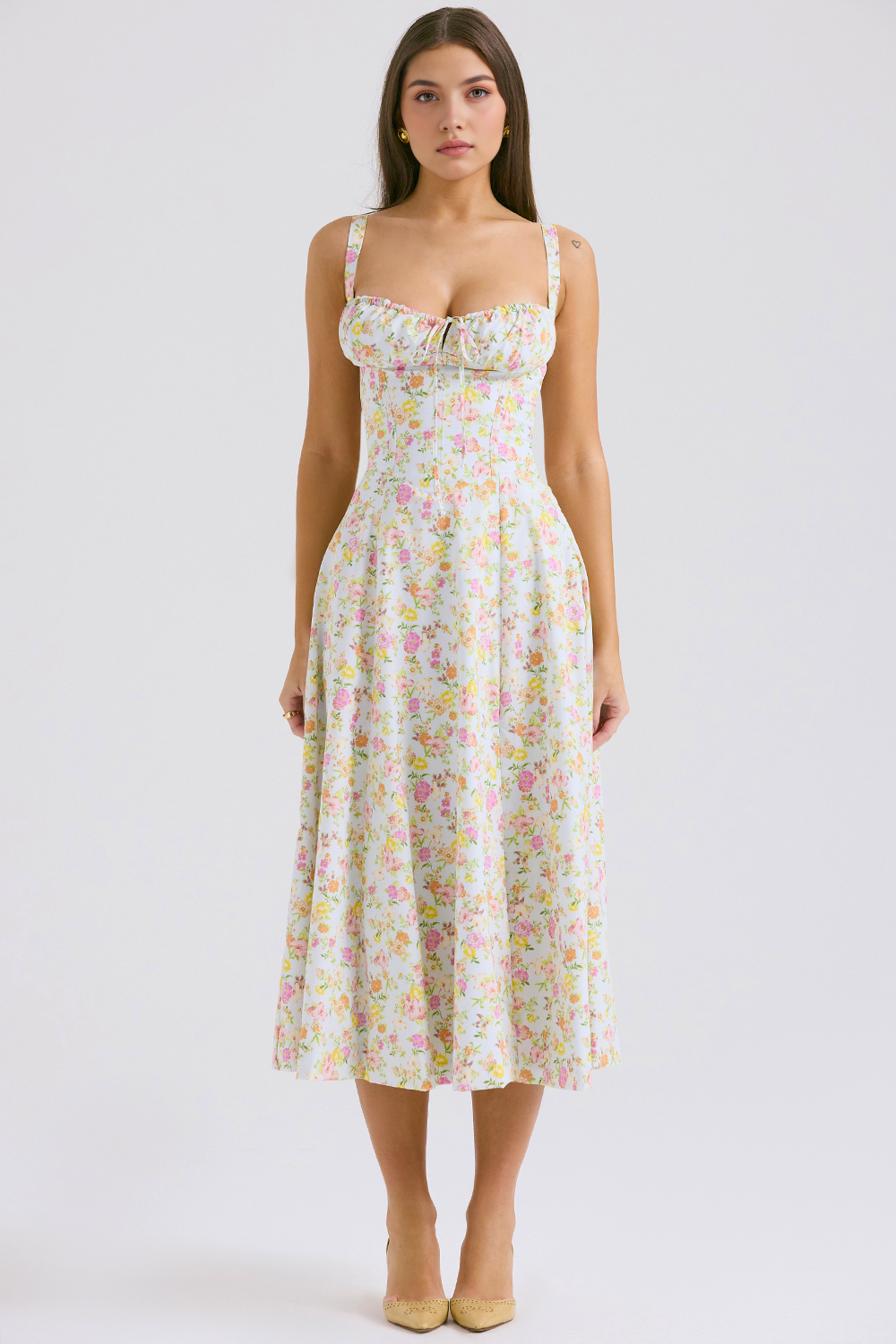 Vintage-Fit Midi Dress