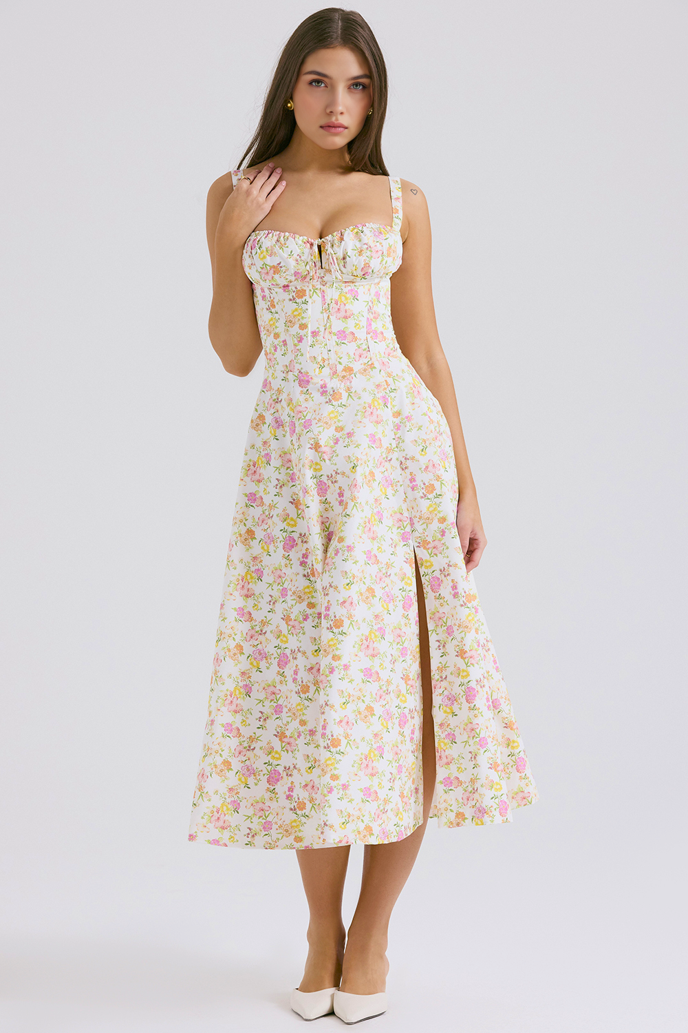 Vintage-Fit Midi Dress