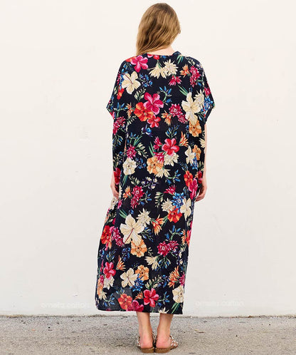 Vestido-Color Bolsillo Casual