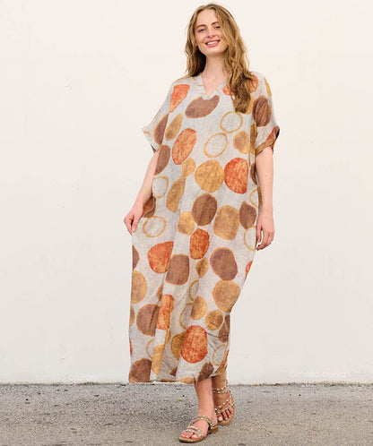 Vestido-Colorido con Bolsillos