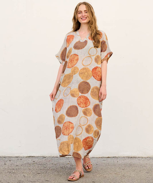 Vestido-Colorido con Bolsillos