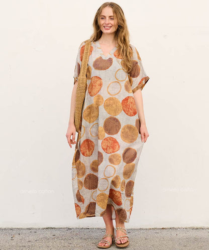 Vestido-Colorido con Bolsillos