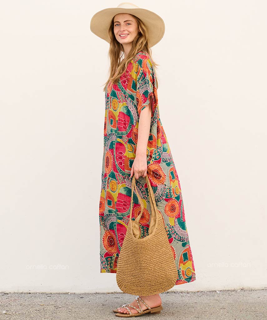 Vestido Casual Bolsillos Vibrantes