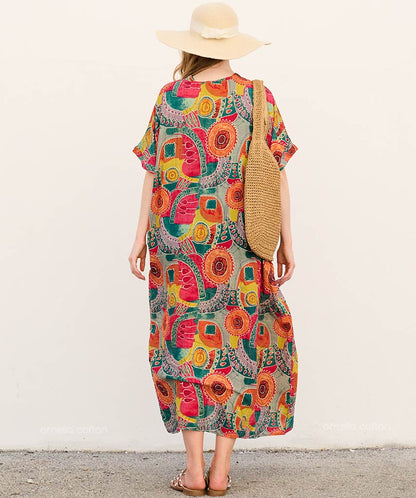 Vestido Casual Bolsillos Vibrantes