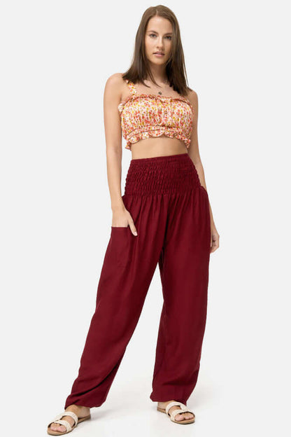 Pantalón Harem Cintura-Elástica