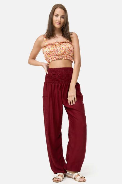 Pantalón Harem Cintura-Elástica