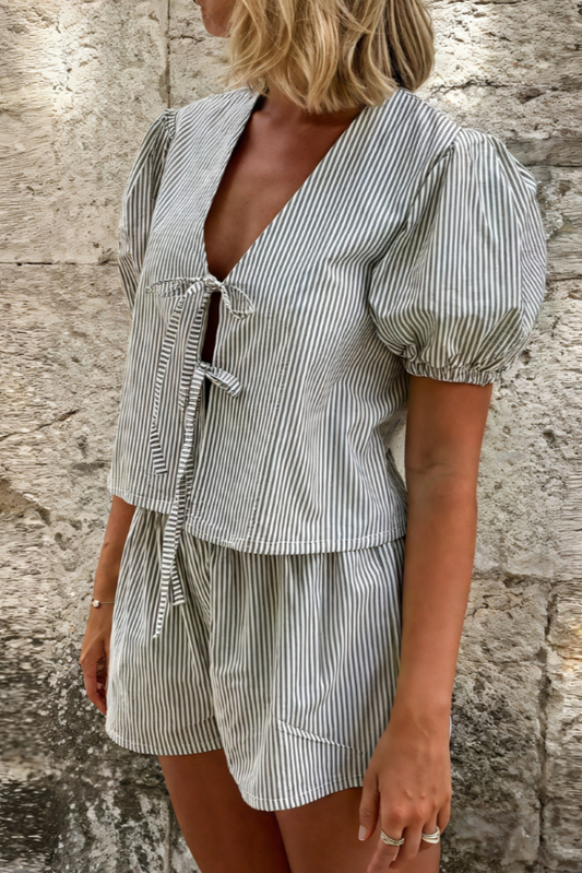 Chic Puff-Sleeve Set