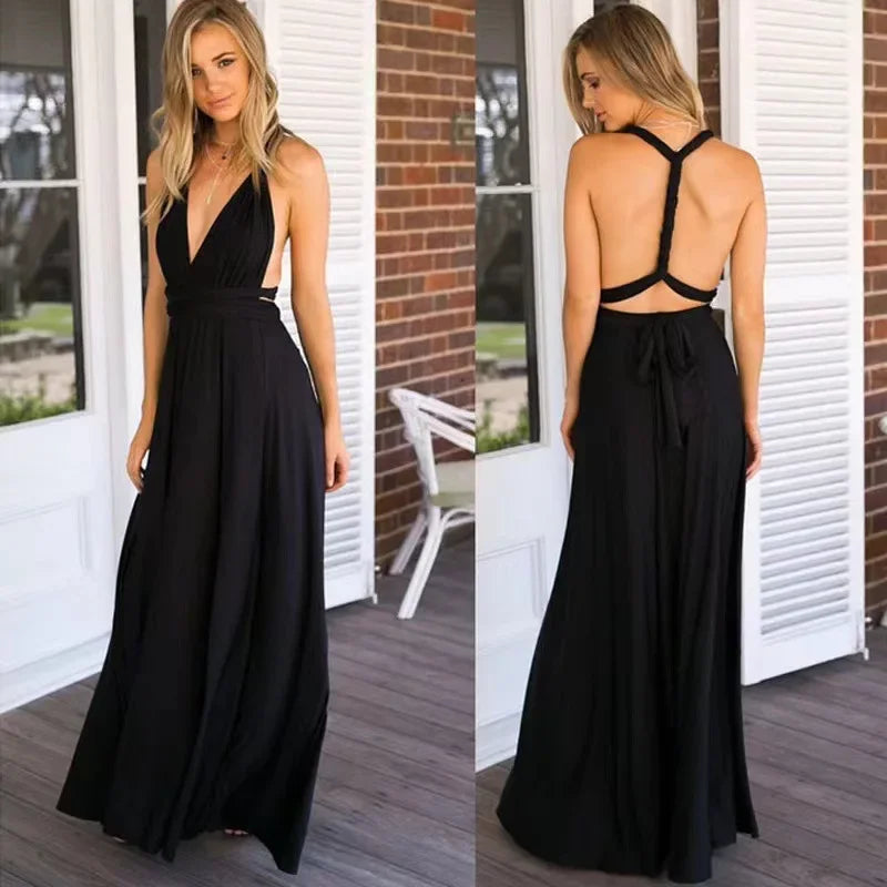 Vestido-Largo Versátil-Elegante