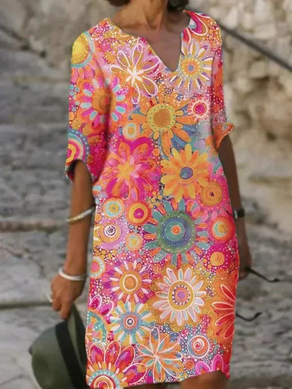 Vestido-Florido Aireado