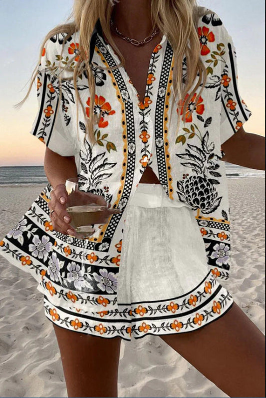 Conjunto Lino Floral Fresco