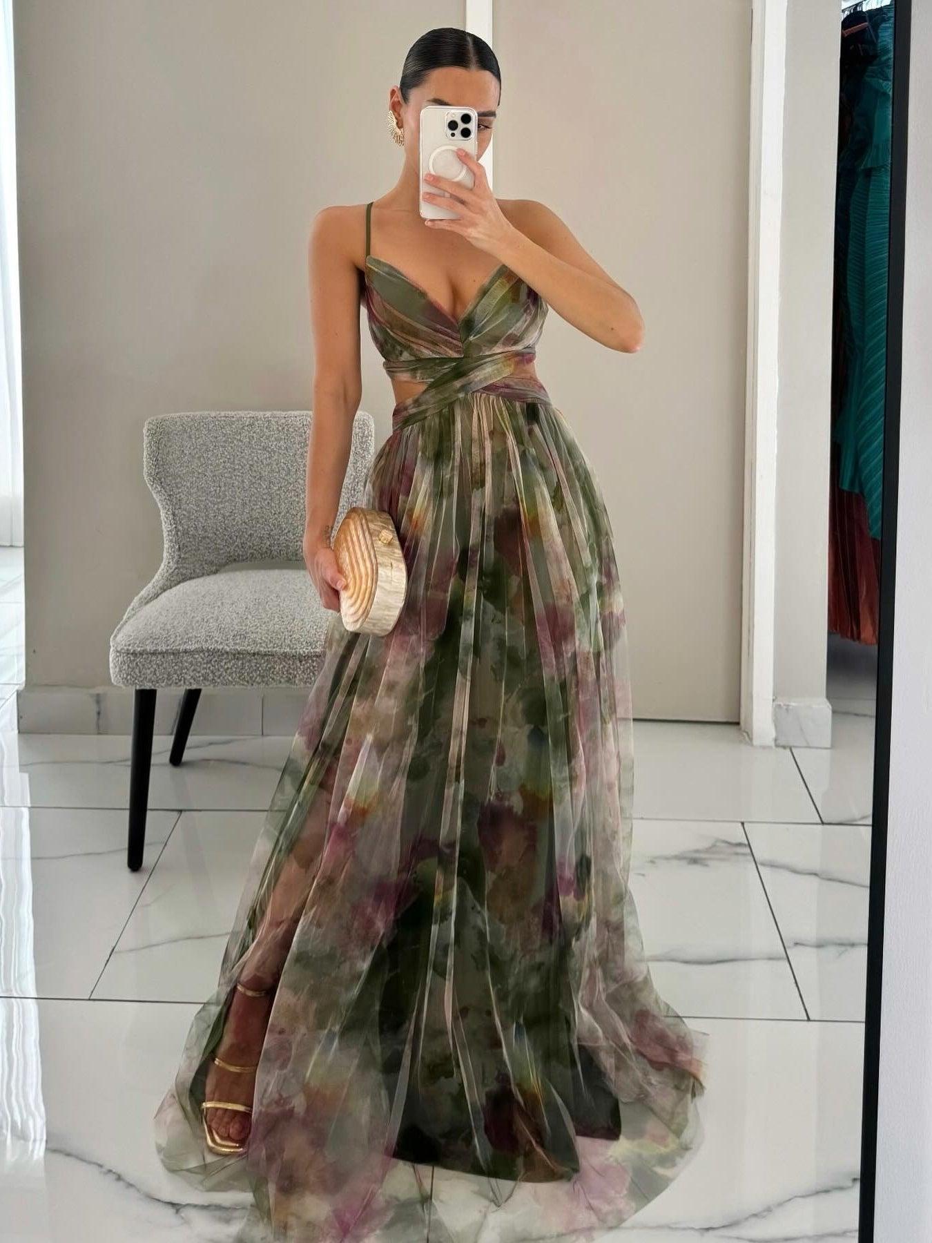 Vestido Floral-Femenino Maxi