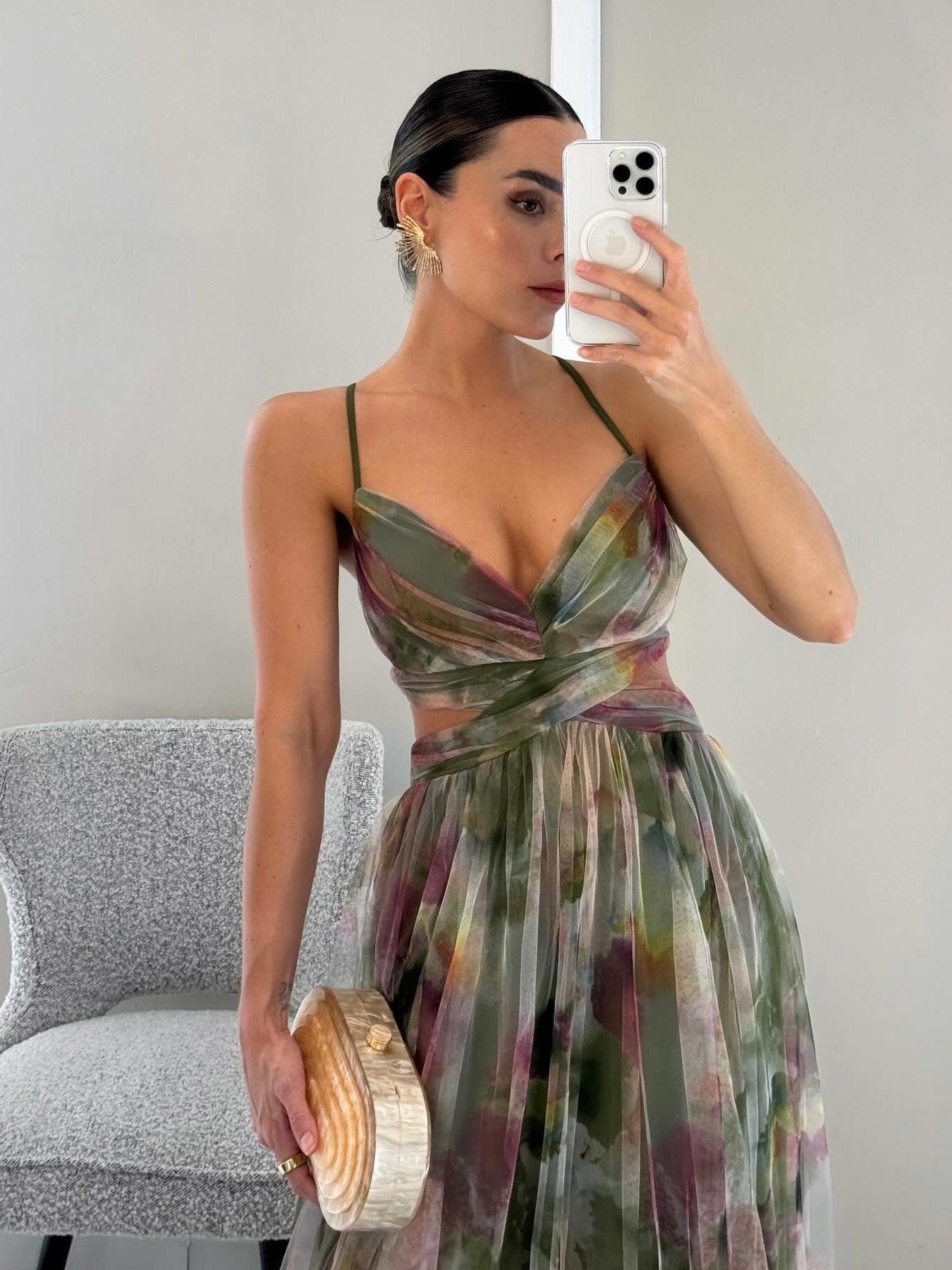 Vestido Floral-Femenino Maxi