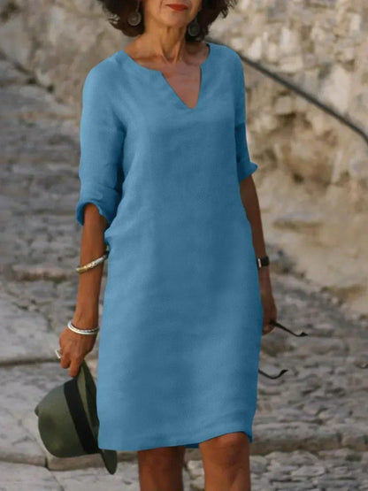 Elegancia Atemporal V-Top Vestido