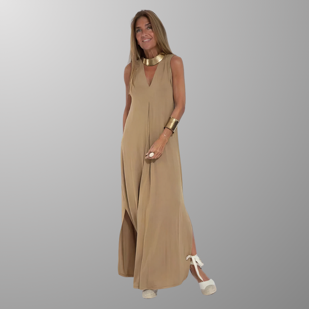 Vestido Largo Efecto-Esbeltez