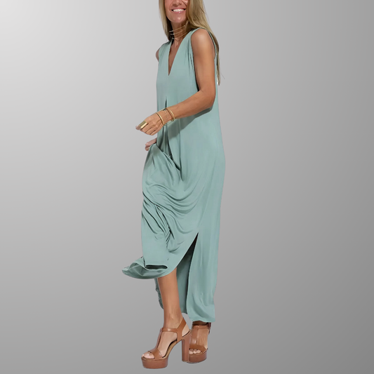 Vestido Largo Efecto-Esbeltez