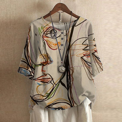 Blusa Floral Suave-Transpirable