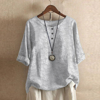 Blusa Floral Suave-Transpirable