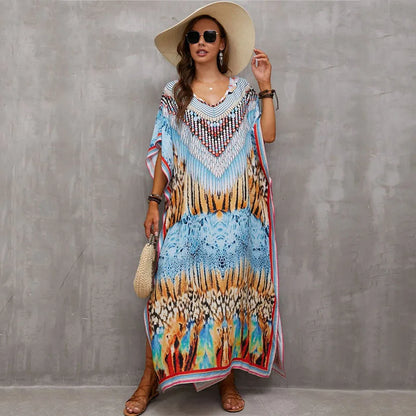 Vestido Maxi Estilo Tropical