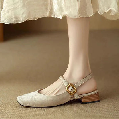 Zapatos Tirantes Traseros Comodidad Refinados