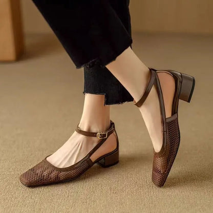 Sandalias Talón-Cuadrado Cómodas